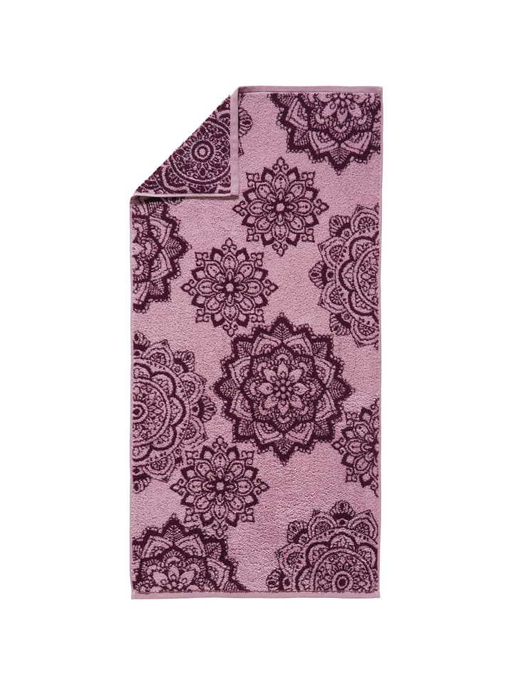 Erwin Müller Frottier, Jacquard Handtuch 4er-Pack Bühl in altrosa/beere günstig kaufen 50 x 100 cm