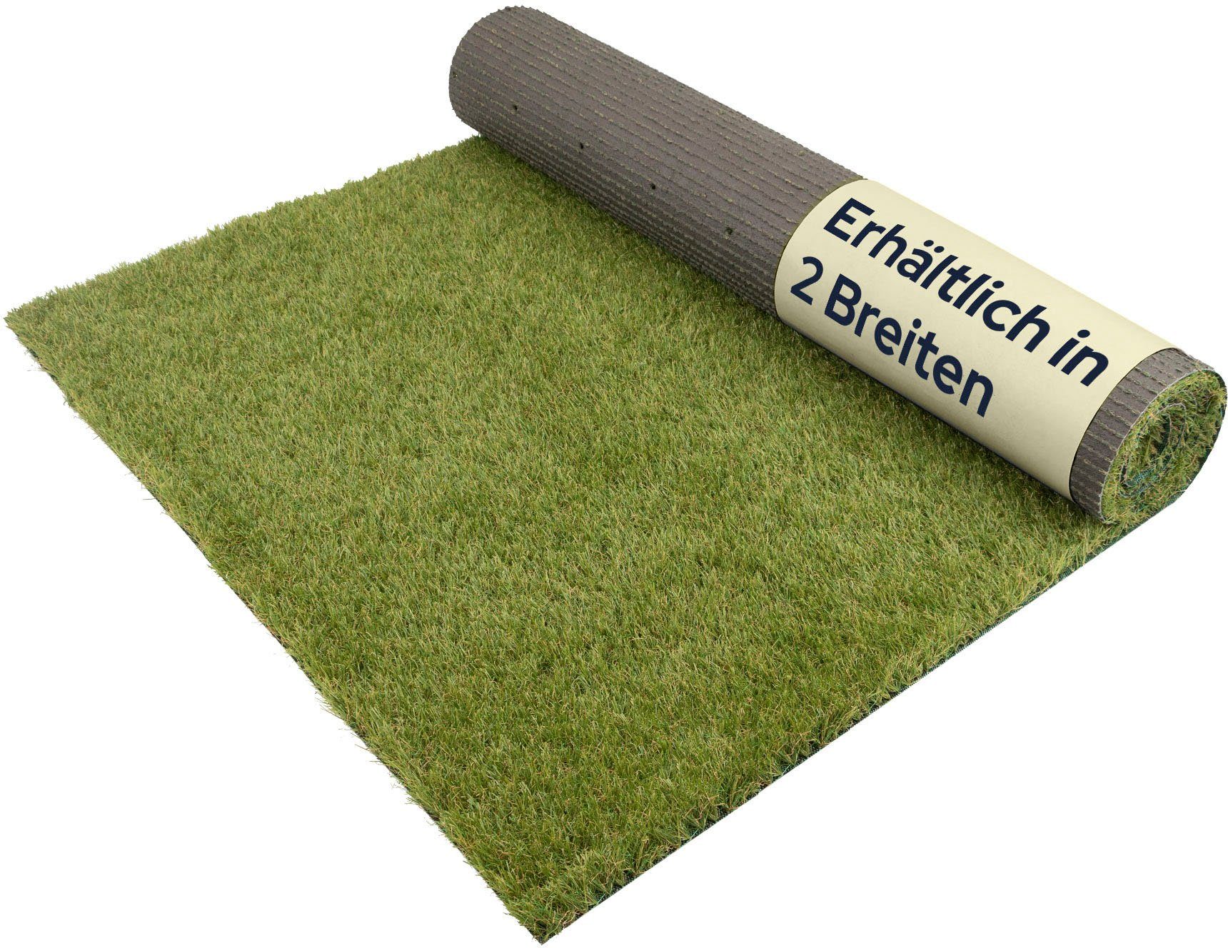 Kunstrasen COLORADO, Primaflor-Ideen in Textil, rechteckig, Höhe: 30 mm, mit Drainagefunktion, ideal für Balkon & Terrasse