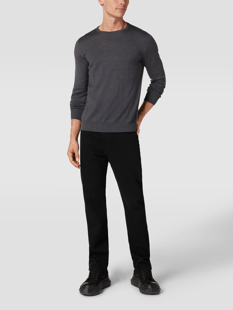 Pullover aus Merinowolle Modell 'Denny' in anthrazit