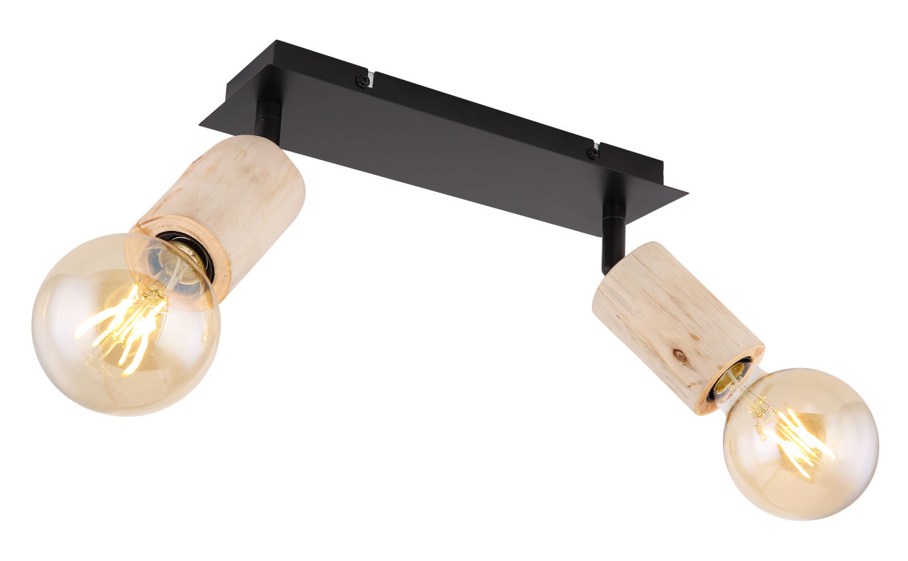 Globo Lighting - JOSEBA - Strahler Metall schwarz matt, 2x E27
