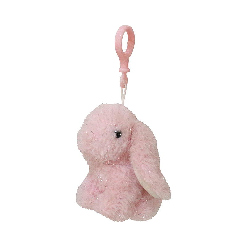 FunToys Kanin mini m/klips lys rosa