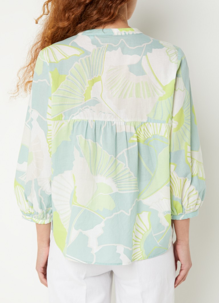 OPUS Faomi blouse with floral print and balloon sleeves