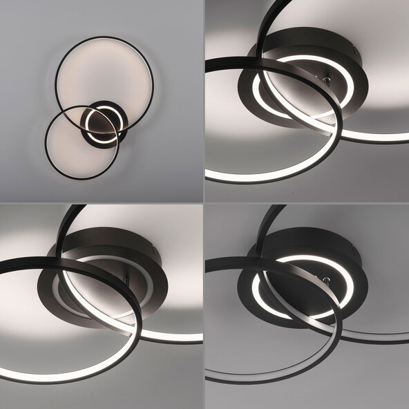 LED-Deckenleuchte ASMINA, schwarz
