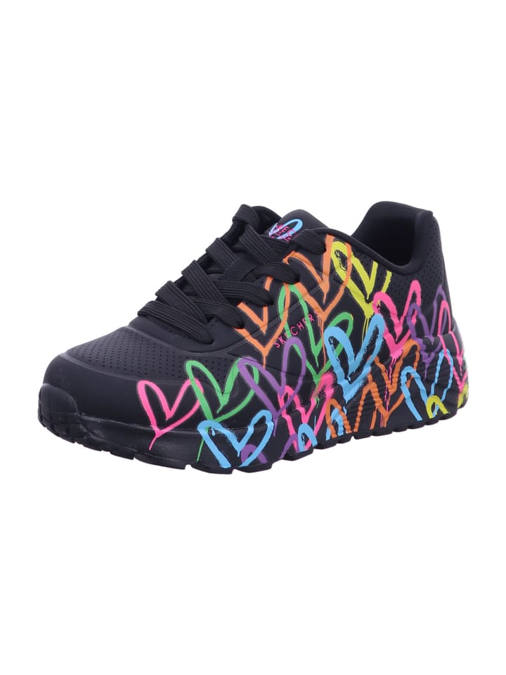 Skechers Mädchen Halbschuhe UNO LITE - SPREAD THE LOVE in Schwarz günstig kaufen