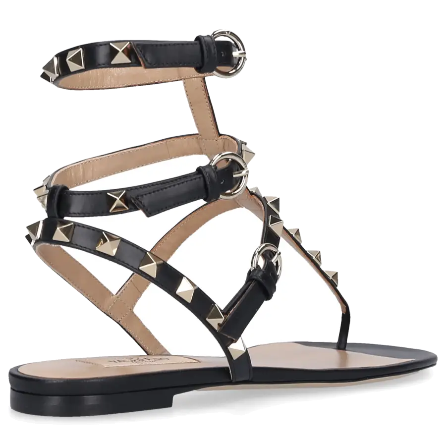 Valentino Garavani - Sandalen ROCKSTUD Kalbsleder - schwarz