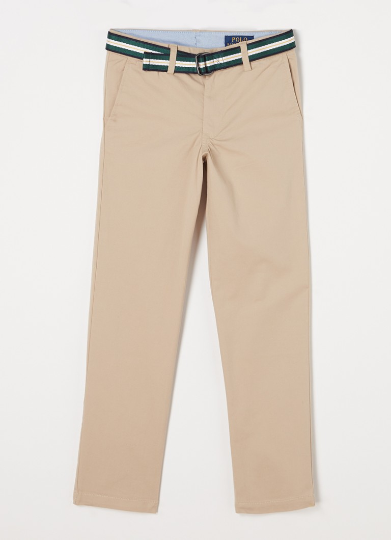 Calça chino Ralph Lauren Slim Fit com cinto.