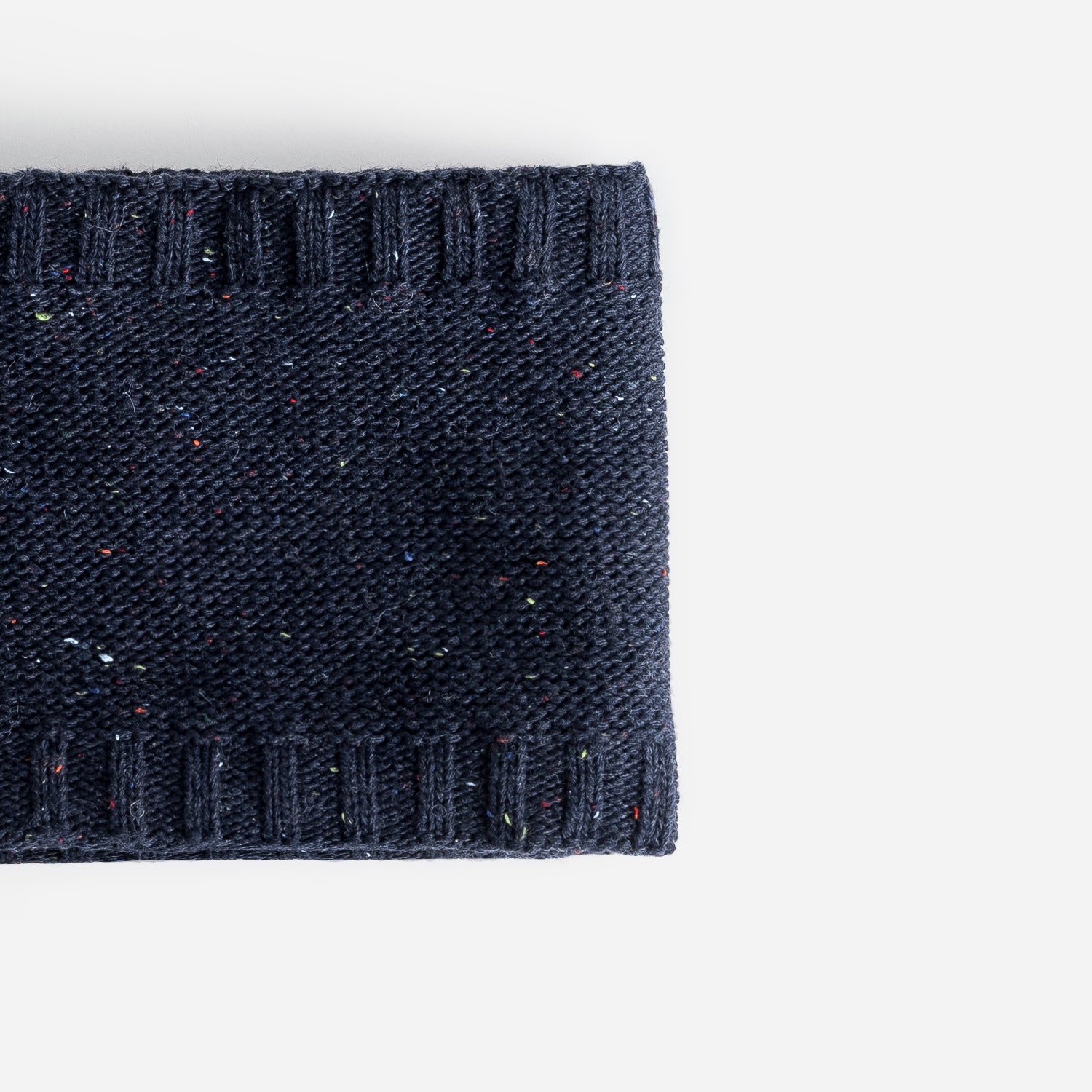 Snood marine chiné en tricot