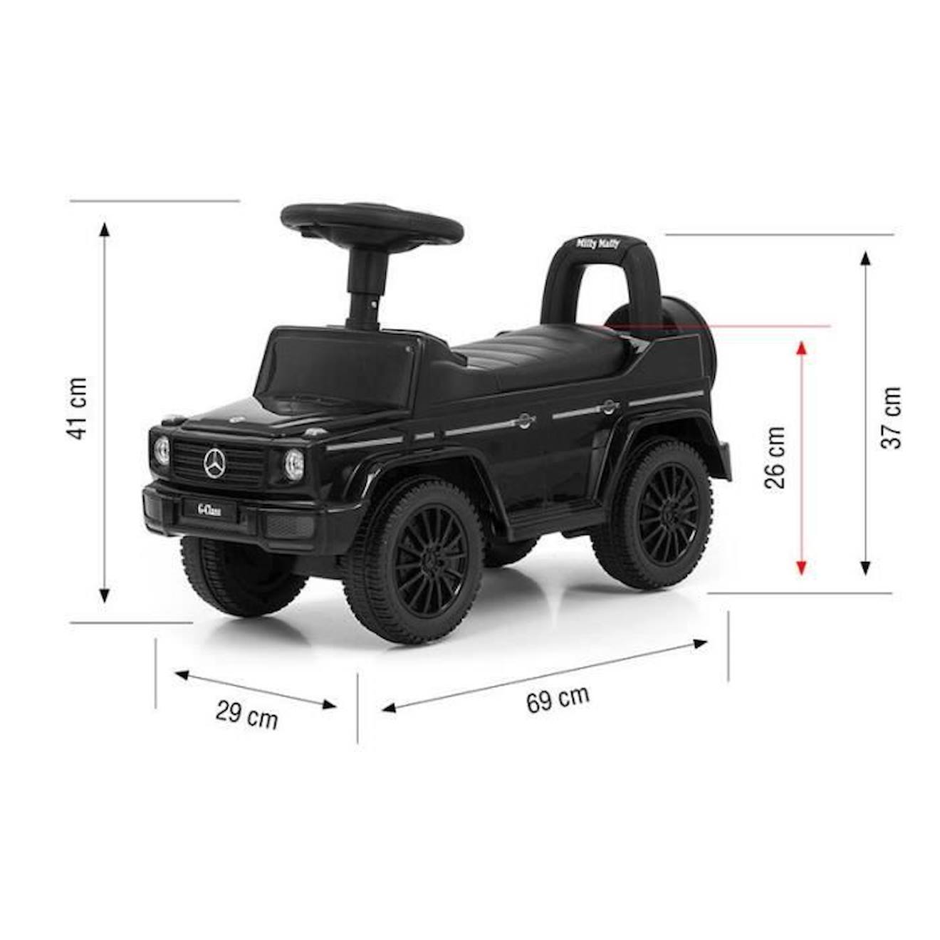 Porteur Milly Mally Mercedes G350d S Noir noir