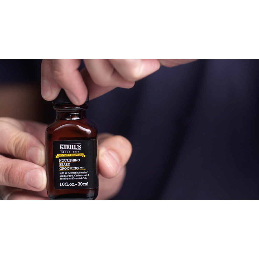 kiehl's Nourishing Beard Grooming Oil Huile de barbe nourrissante et coiffante ultra-légère