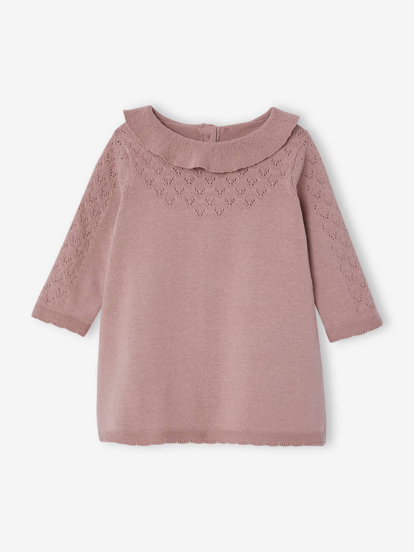 Vertbaudet Baby Strickkleid Oeko-Tex - violett