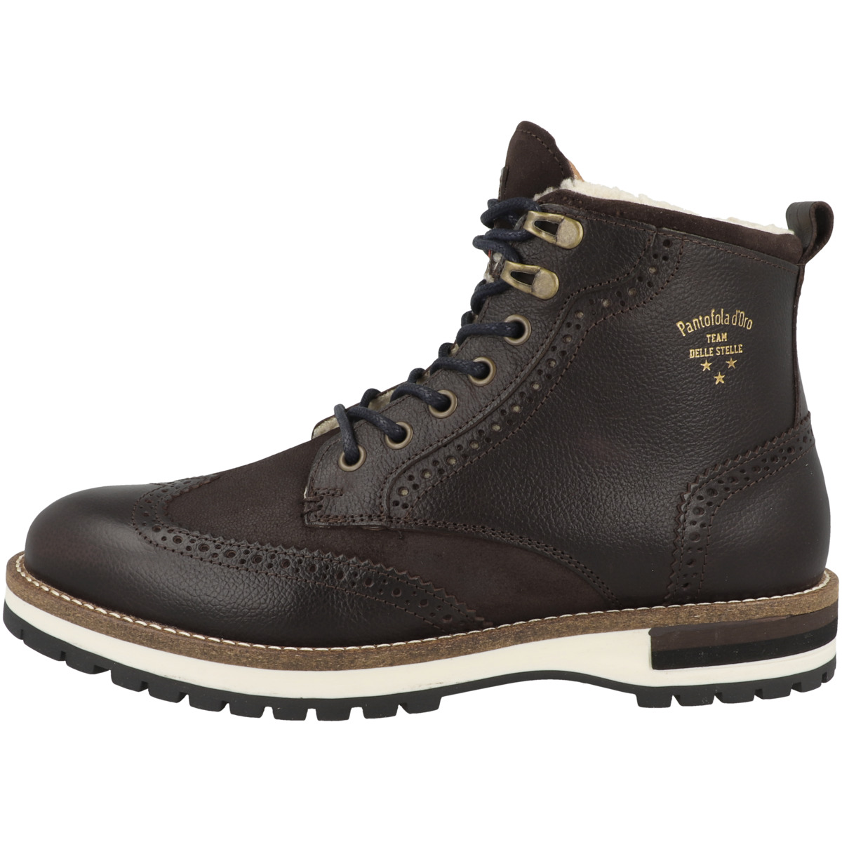 Pantofola d'Oro Tocchetto Fur Uomo High Schnürboots dunkelbraun