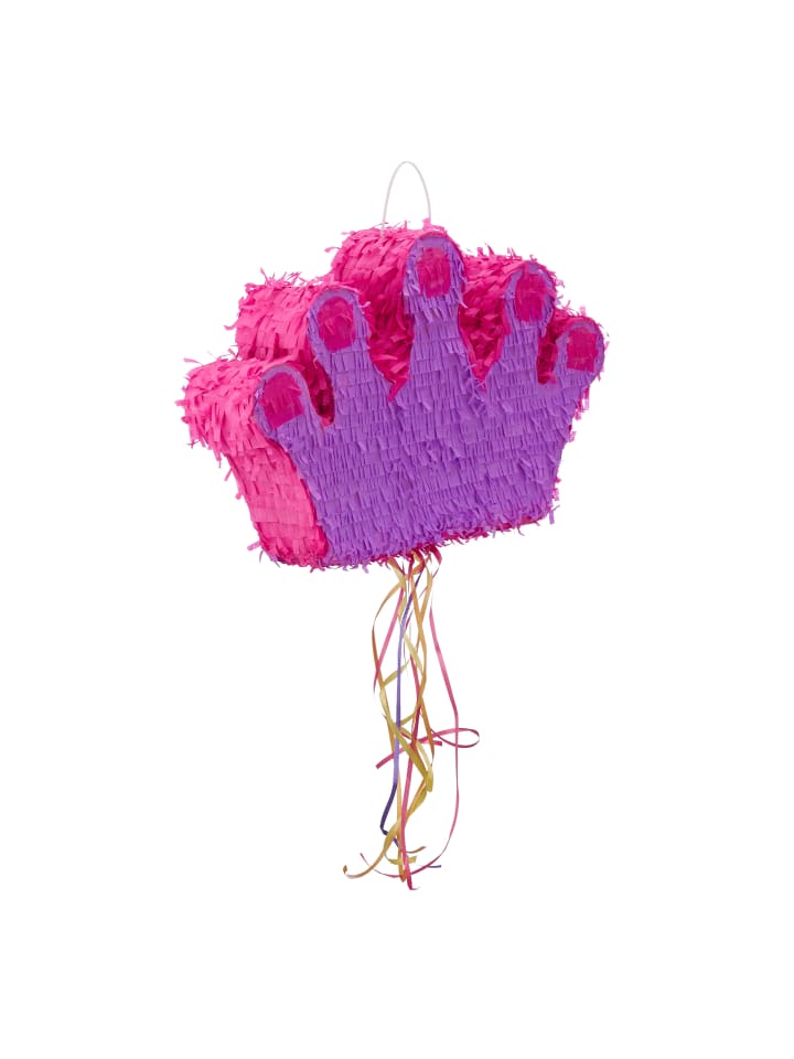 relaxdays Pinata Krone in Lila/Pink günstig kaufen onesize