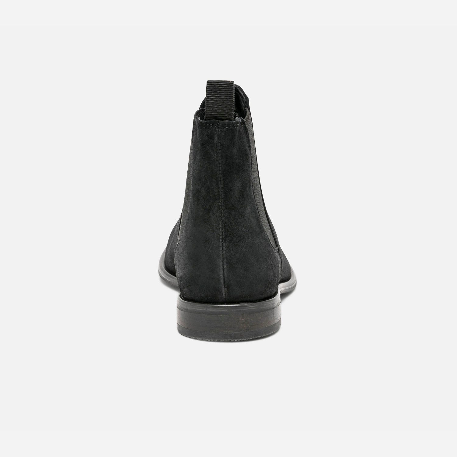 Chelsea boots noir éco-conçu en cuir velours