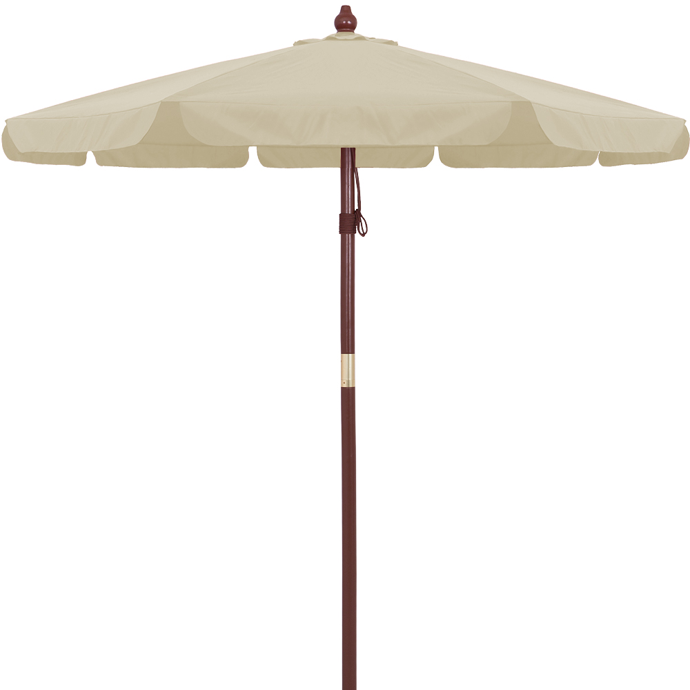 Kingsleeve Sonnenschirm Holz Beige Ø330cm UV-Schutz 50