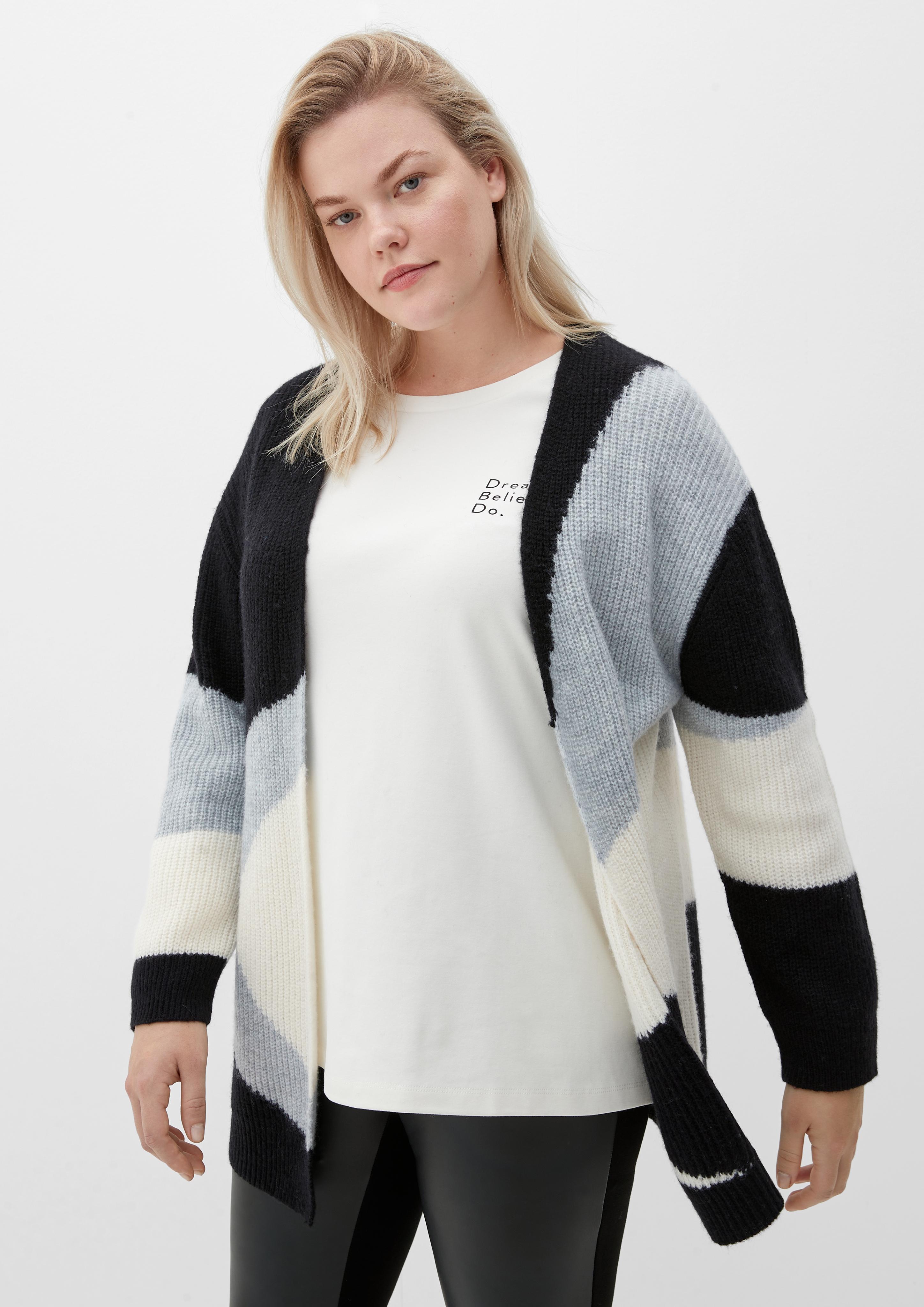 Gemusterter Cardigan aus Wollmix  2125663-98X0