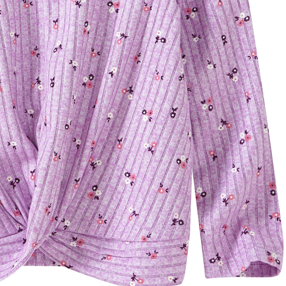 Mädchen Langarmshirt in Rippstruktur