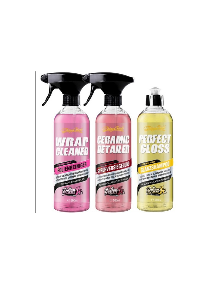 ShinyChiefs CERAMIC WAX - CERAMIC DETAILER   WRAP CLEANER SET (3x500ml) in Mehrfarbig günstig kaufen onesize
