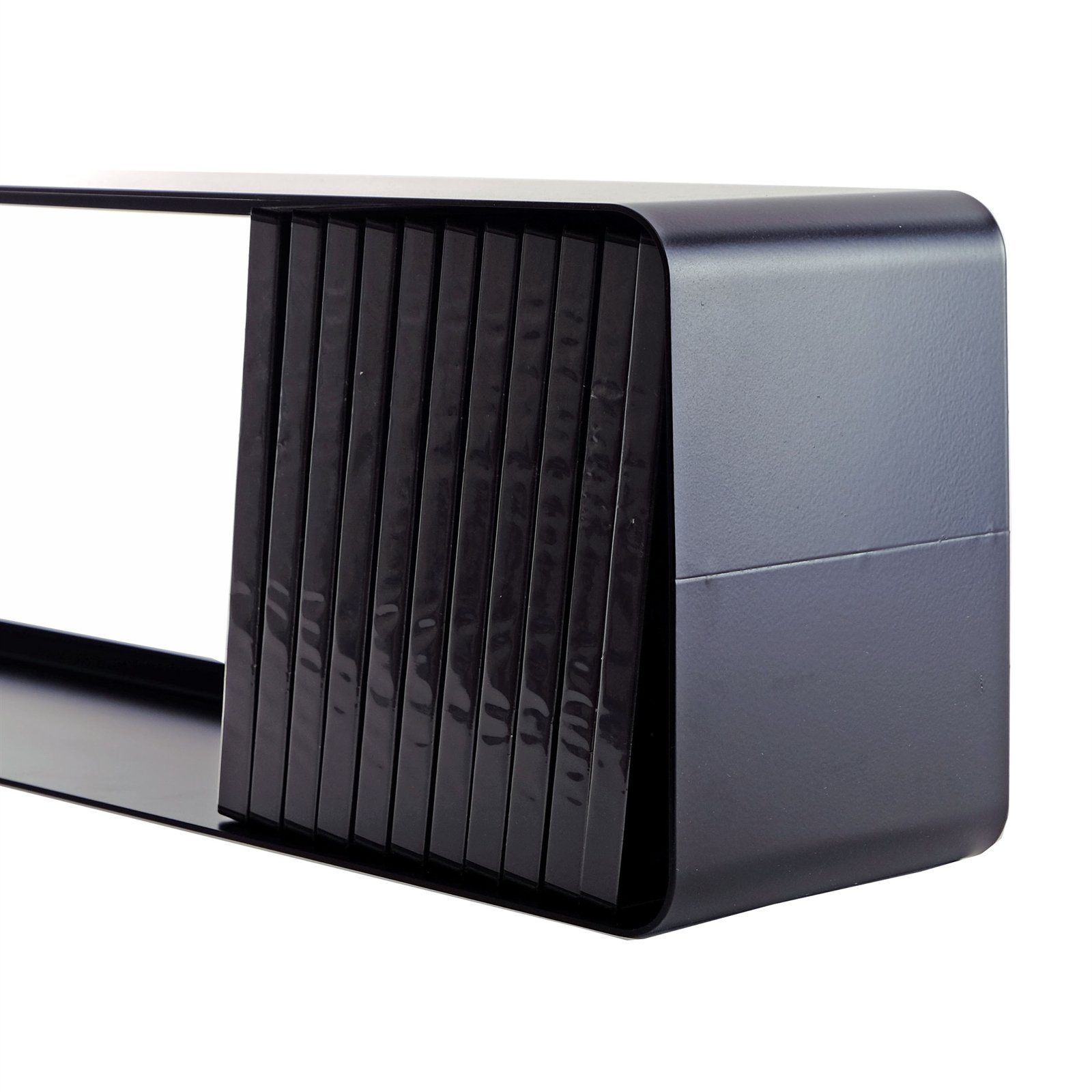 DESIGN DELIGHTS CD-Regal DESIGN DVD WANDREGAL CUBE L, 120cm Metall Retro Regal für ca. 110DVDs