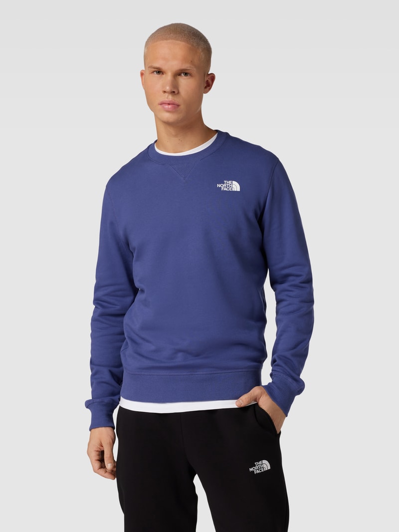 Sweatshirt mit Label-Detail Modell 'SIMPLE DOME' in blau