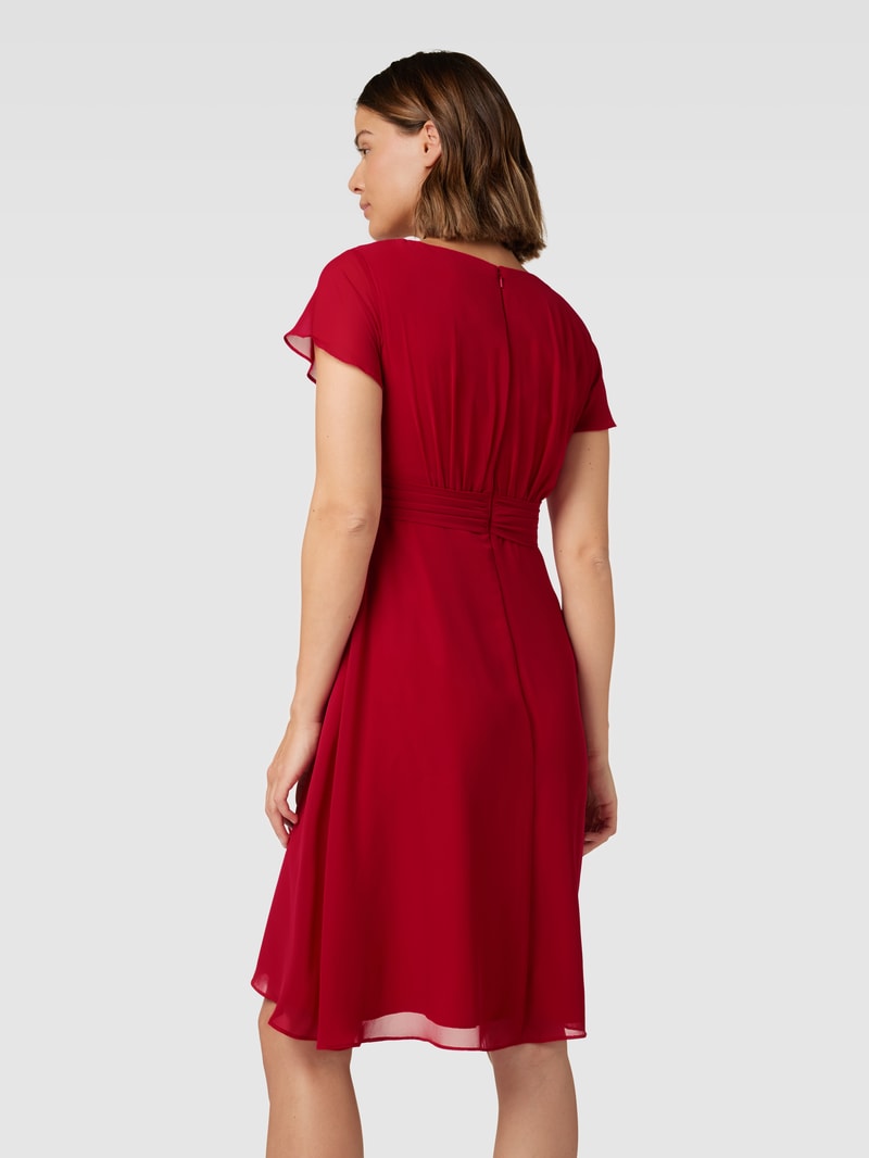 Cocktailkleid in Wickel-Optik in rot