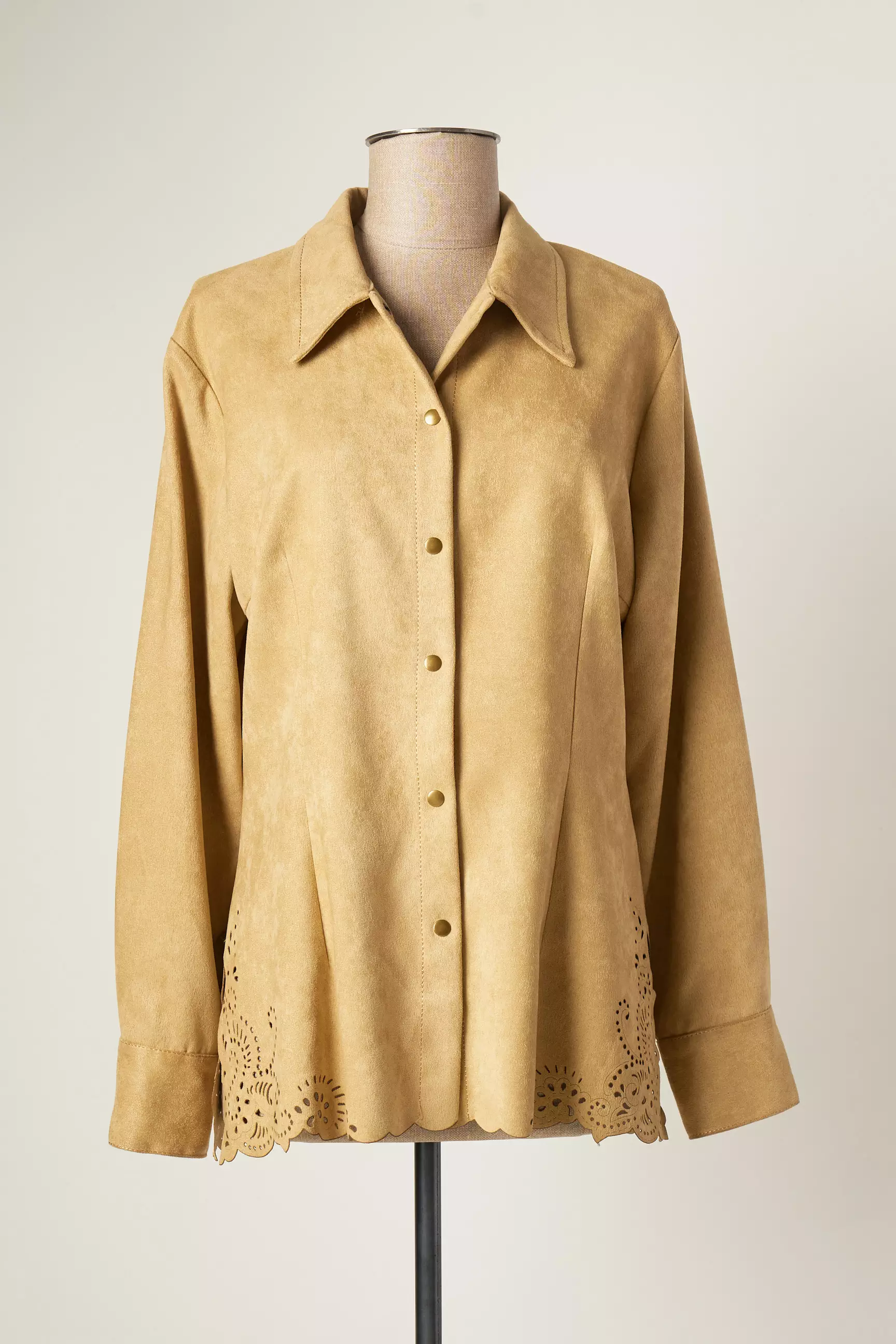 Femmes Je Vous Aime Vestecasual Femme couleur beige