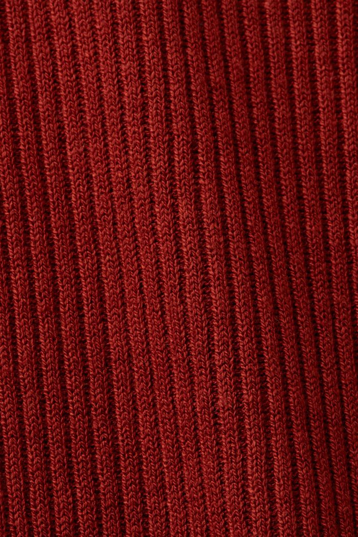 Kleid aus Rippstrick, Leinenmix