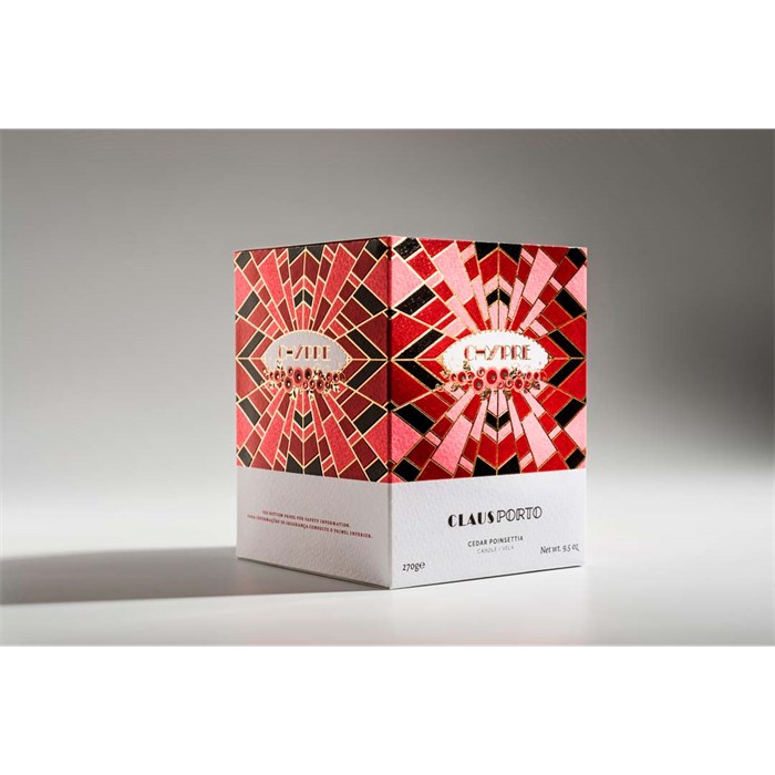 Chypre Cedar Poinsettia Candle