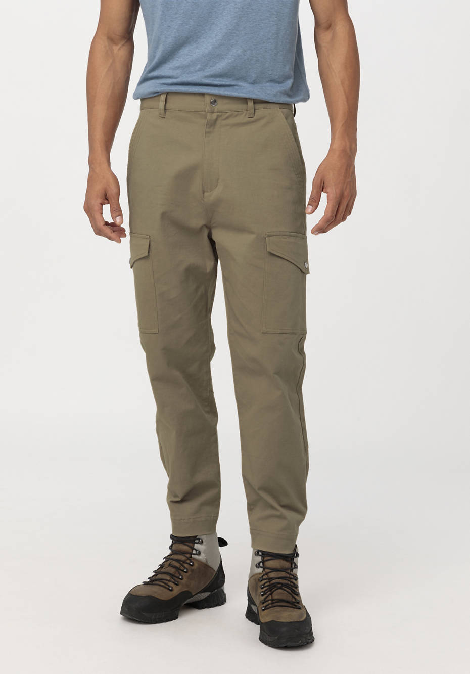 Cropped Cargohose aus Bio-Baumwolle mit Hanf