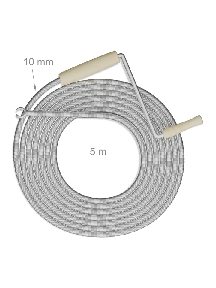 relaxdays Rohrreinigungsspirale in Silber - 5 m günstig kaufen onesize