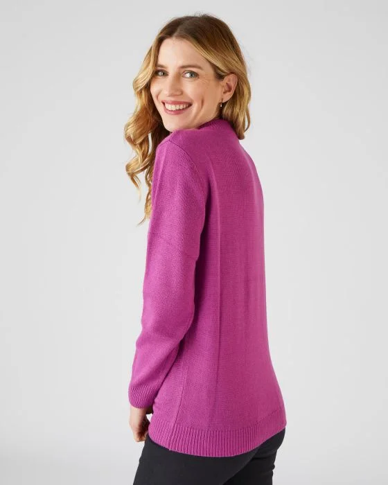 Pull col rond maille jersey