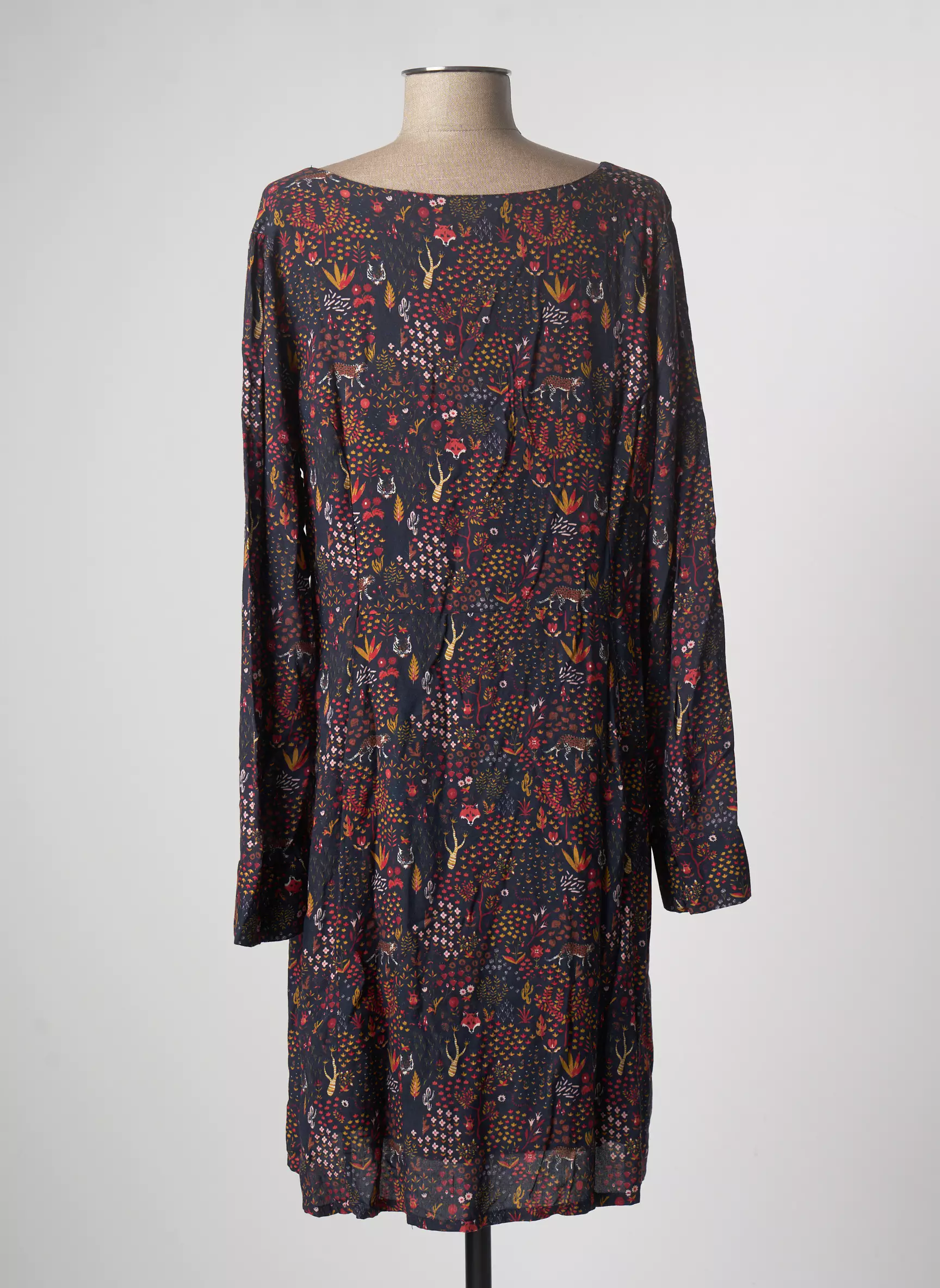 Surkana Robes Mi Longues Femme couleur bleu