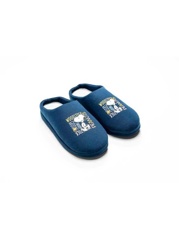 Snoopy The Peanuts Snoopy Hausschuhe Puschen Slipper Pantoffeln in blau günstig kaufen