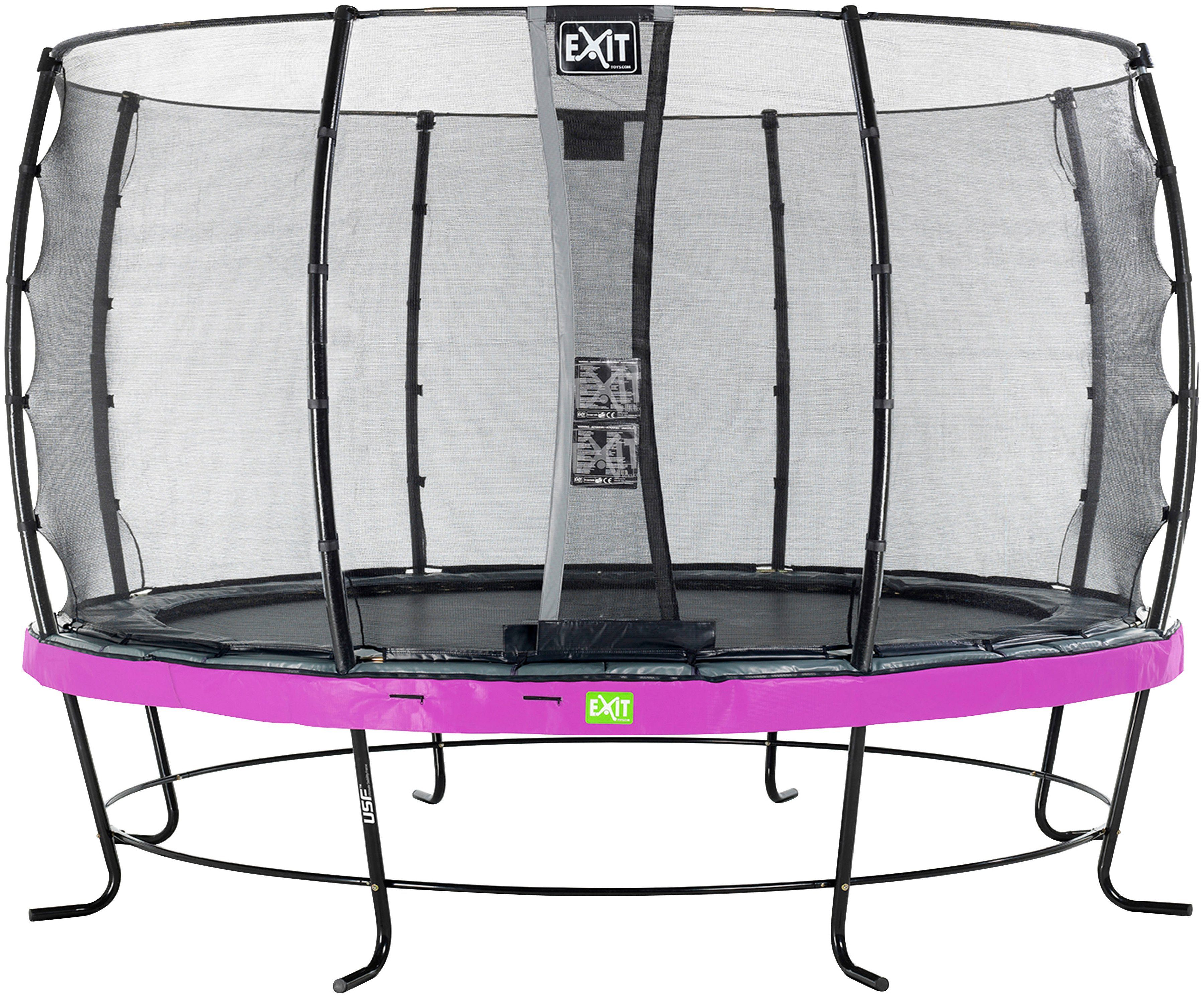 EXIT Gartentrampolin Elegant, Ø 366 cm, mit Economy Sicherheitsnetz