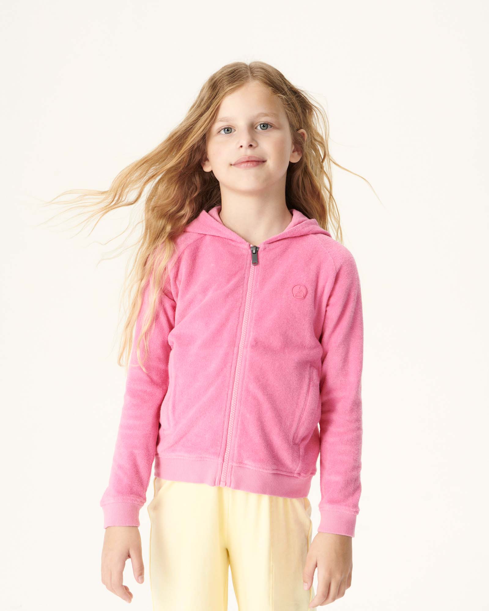 Veste zippée éponge Rose intense enfant Volta