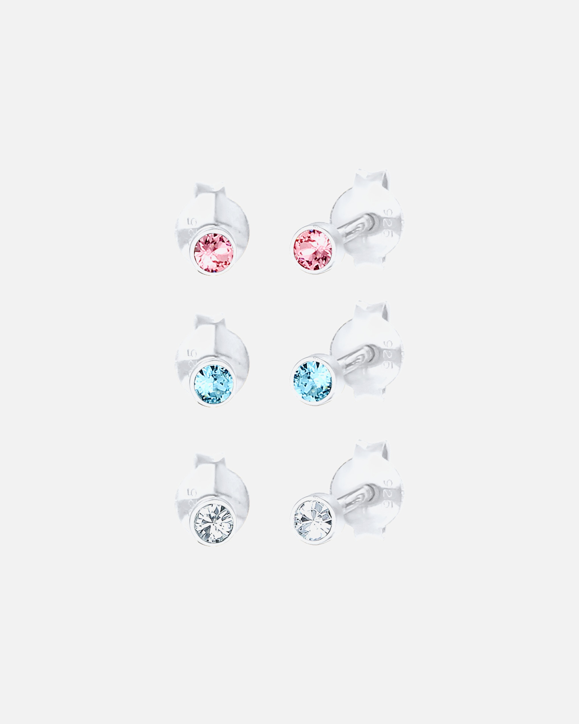 Collana basic per bambini Elli, multicolore blu e rosa, con cristalli in argento sterling 925.