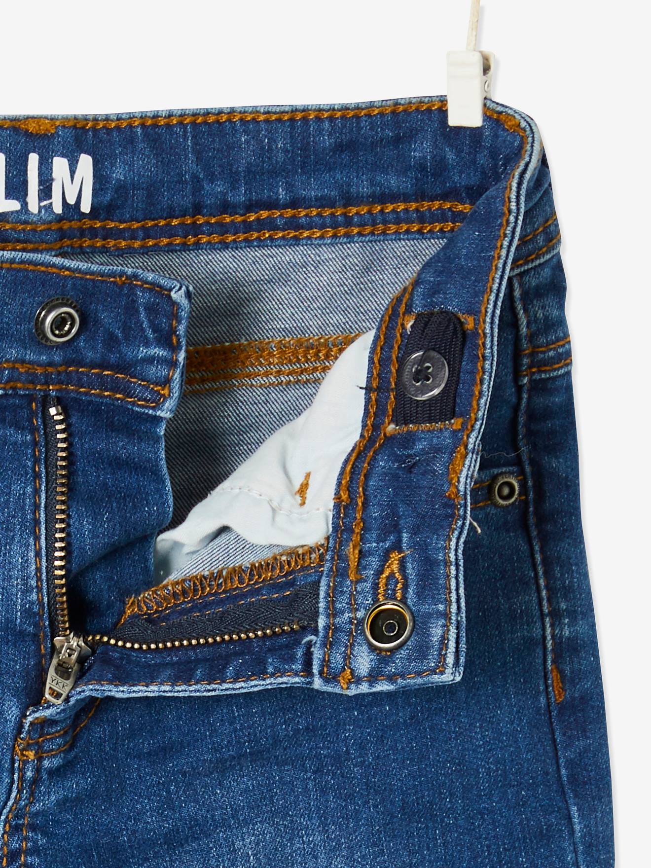 Vertbaudet Jungen Slim-Fit-Jeans WATERLESS, Hüftweite COMFORT Oeko-Tex - dark blue