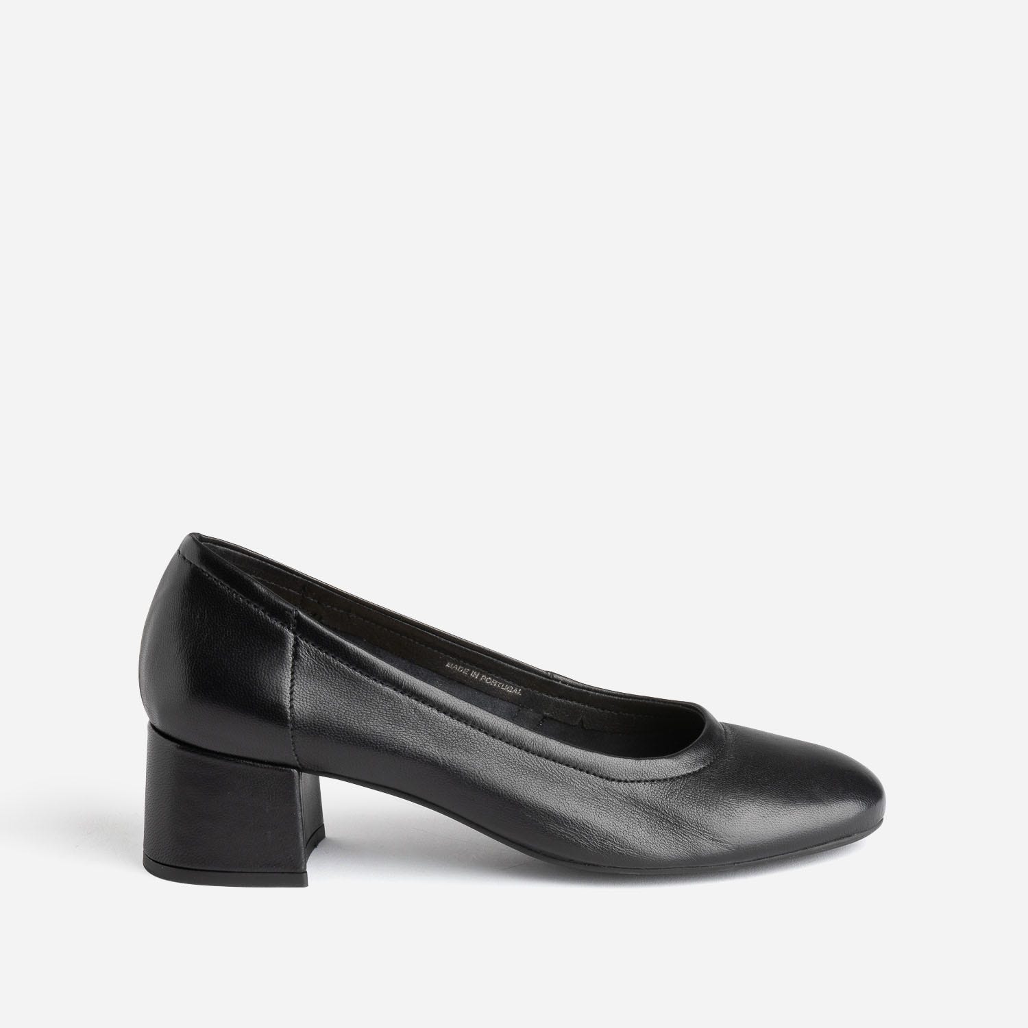 Escarpin noir en cuir