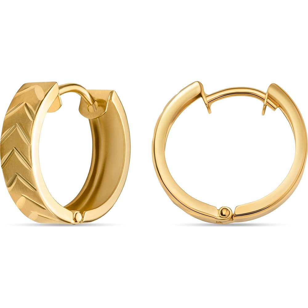 Valeria Créoles 375 Or jaune Boucles d'oreilles