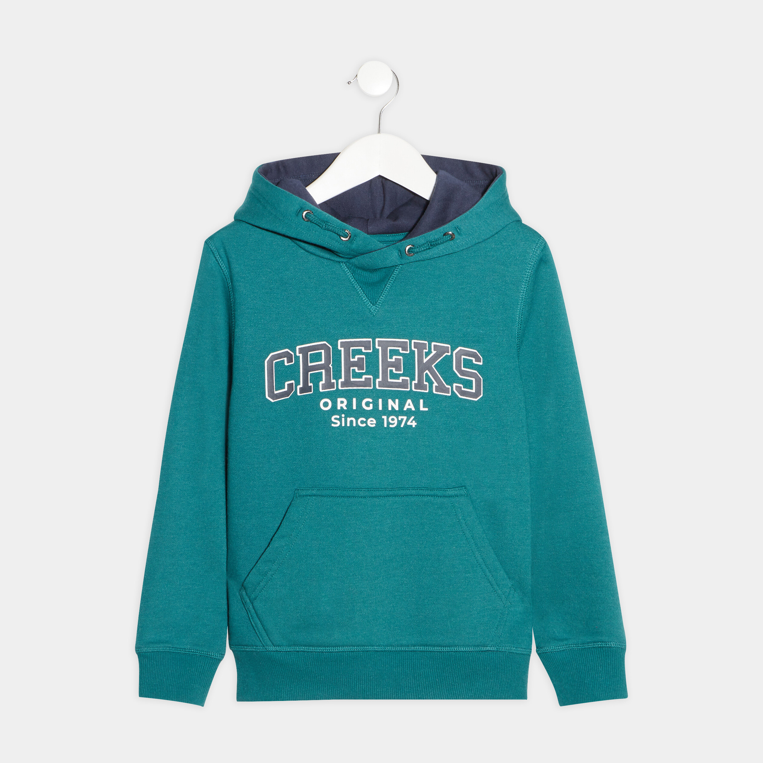 Sweat à capuche hoodie Creeks vert foncé garçon | La Halle