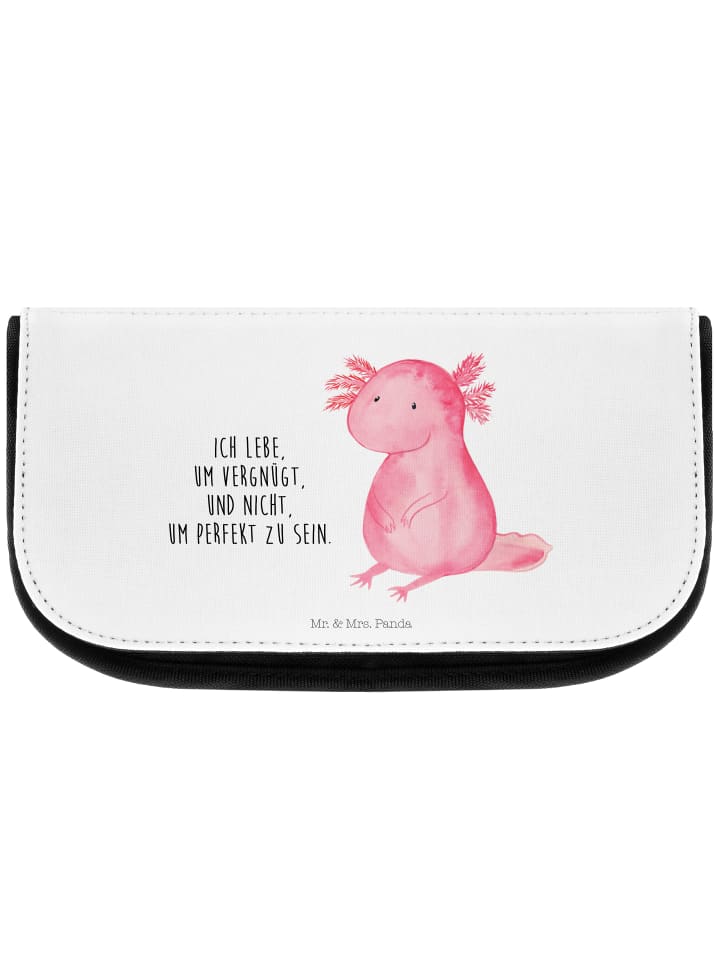 Mr. & Mrs. Panda Kosmetiktasche Axolotl Niedlich mit Spruch in Weiß günstig kaufen onesize