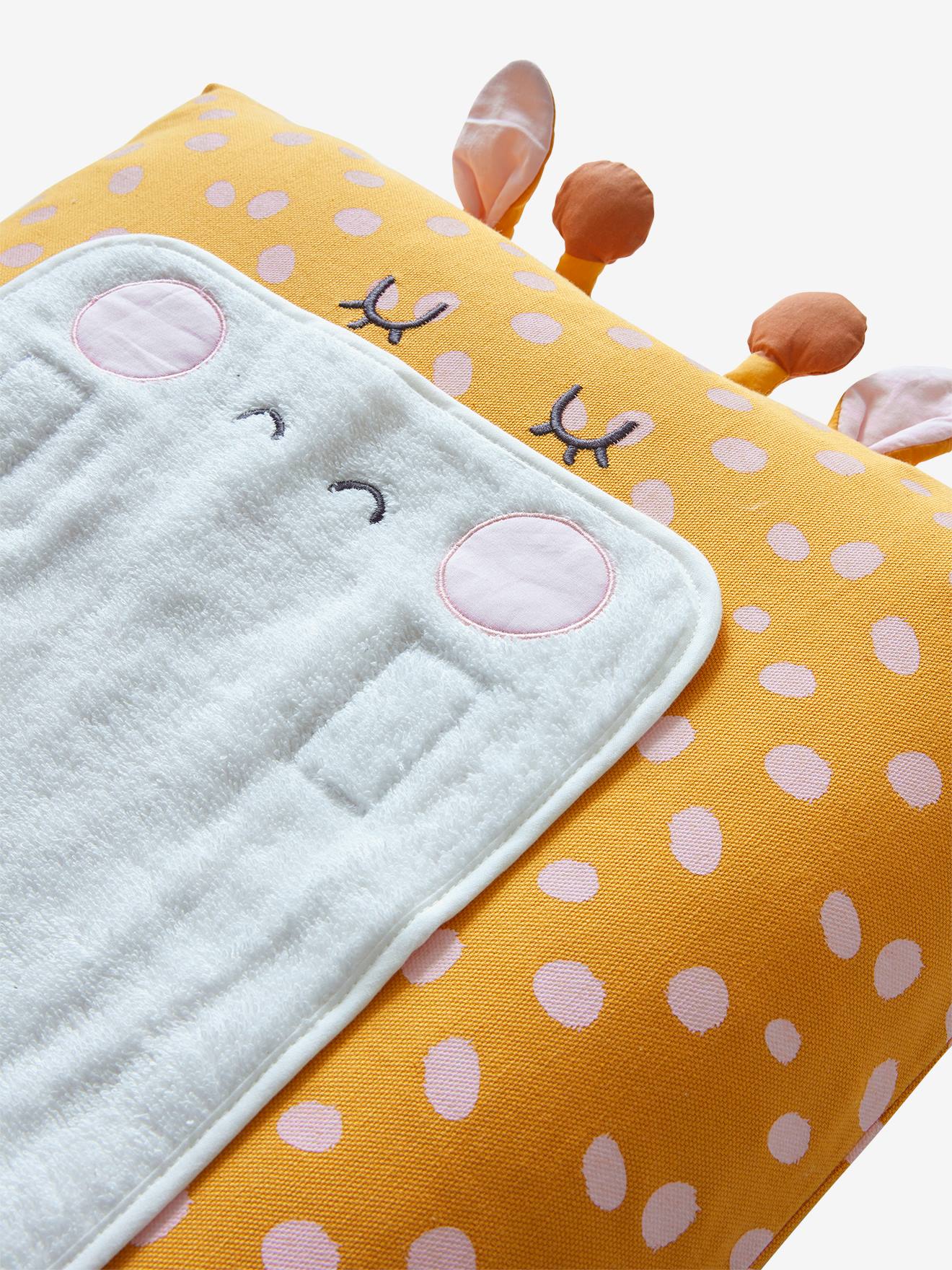Vertbaudet Bezug für Baby Wickelauflage GIRAFFE, personalisierbar - mehrfarbig