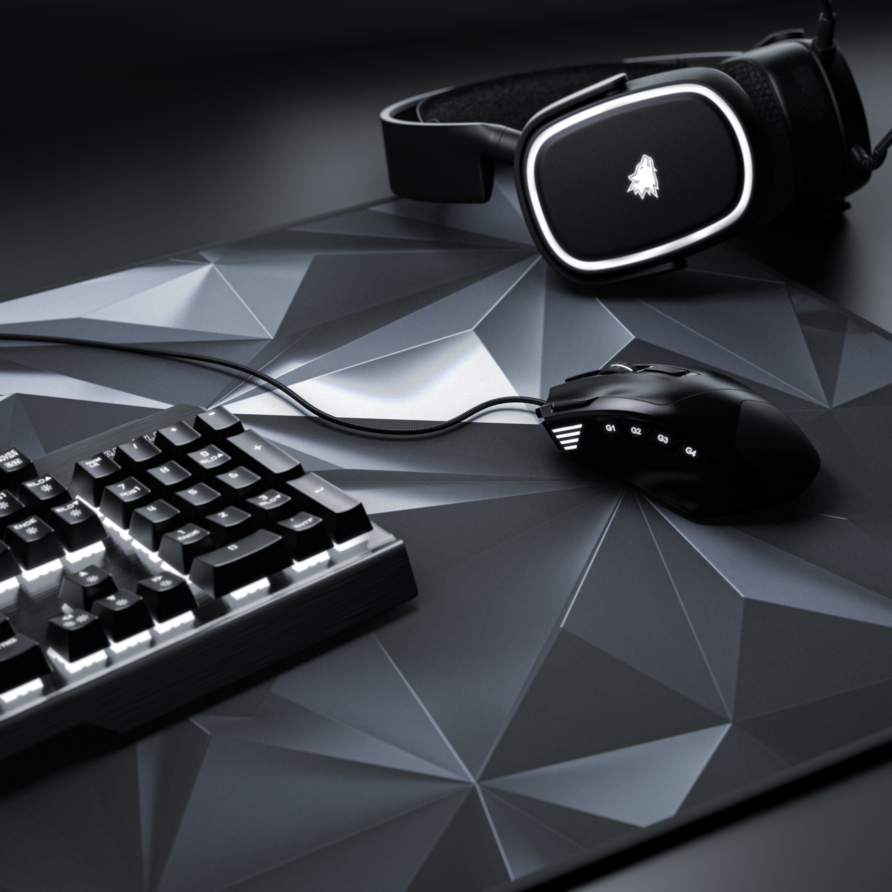 Titanwolf Gaming Mauspad, 900 x 400mm XXL Mousepad - verbessert Präzision & Geschwindigkeit