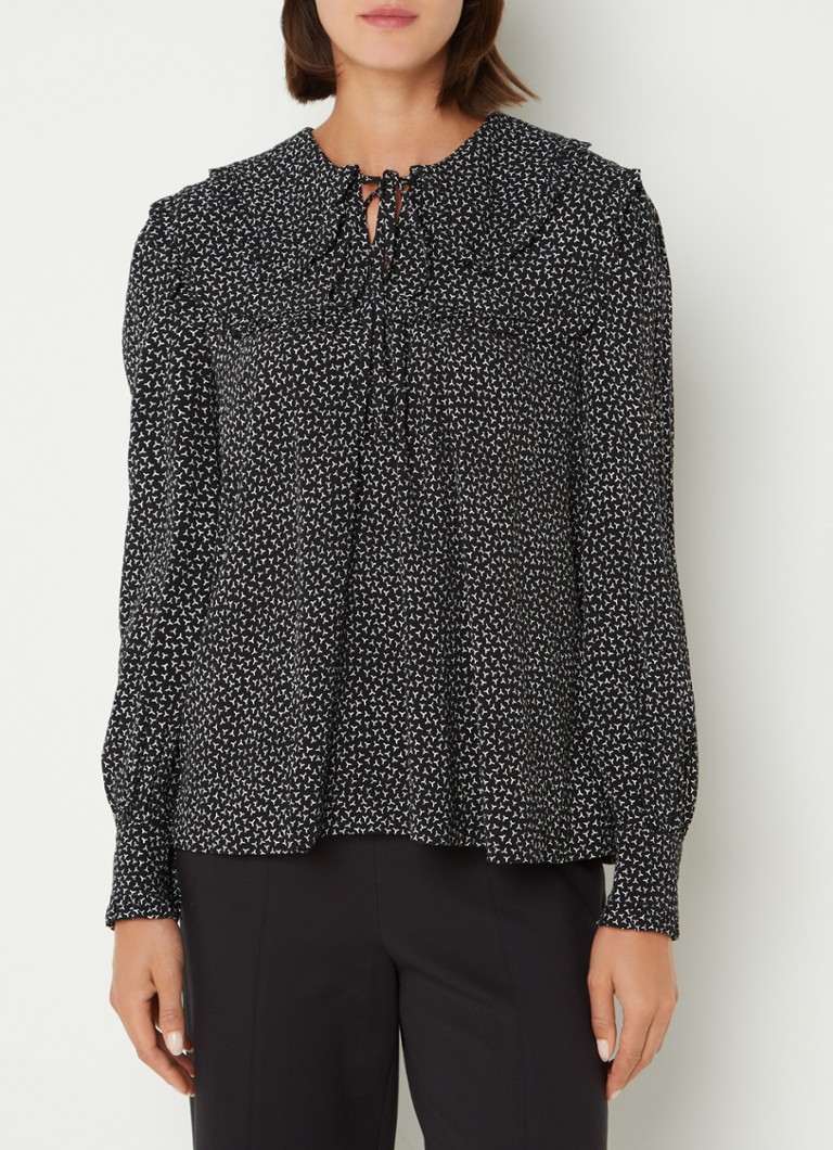 Whistles  Saskia tuniek met volantkraag met print