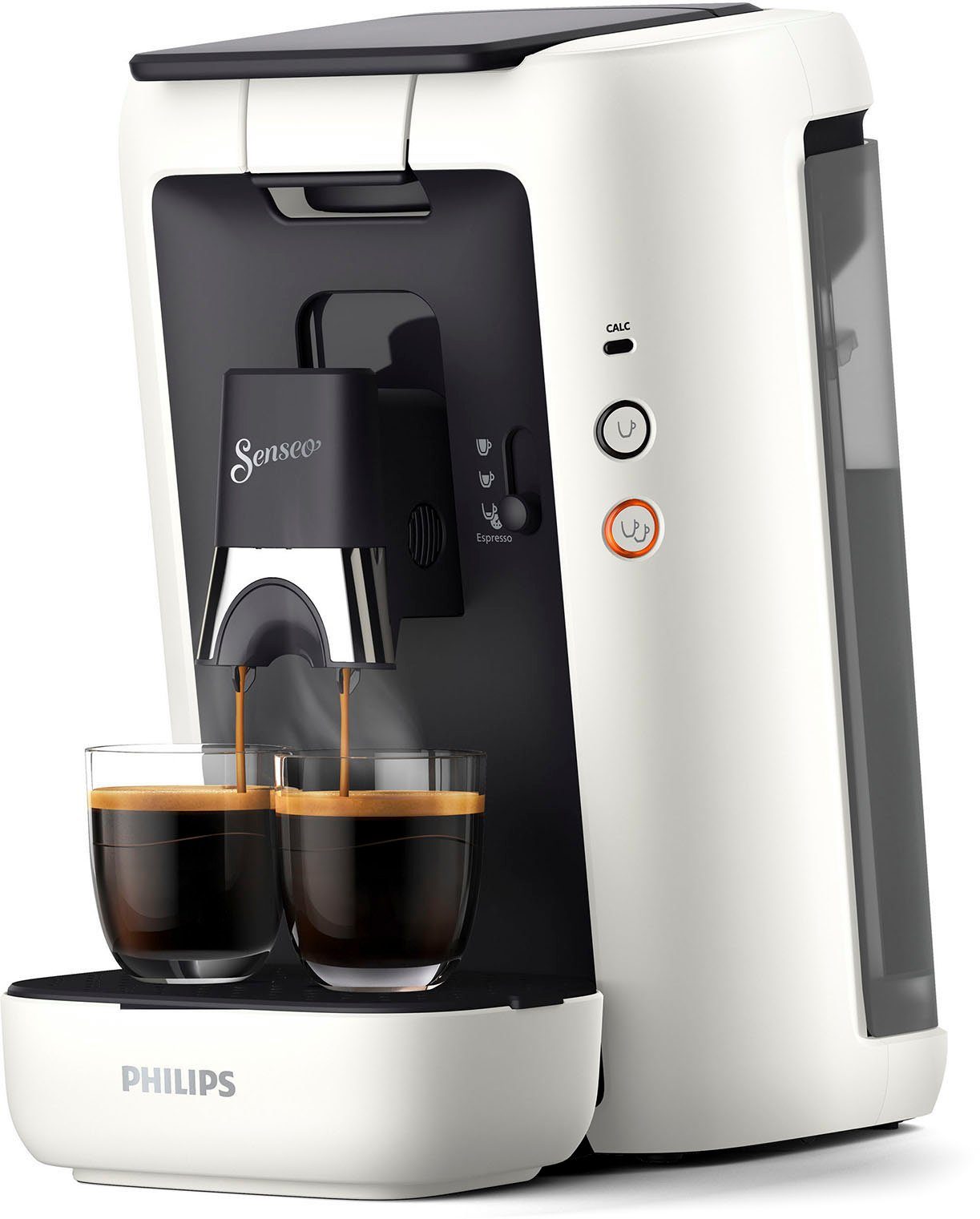 Philips Senseo Kaffeepadmaschine Maestro CSA260/10, aus 80% recyceltem Plastik, +3 Kaffeespezialitäten, Memo-Funktion, inkl. Gratis-Zugaben im Wert von € 14,- UVP