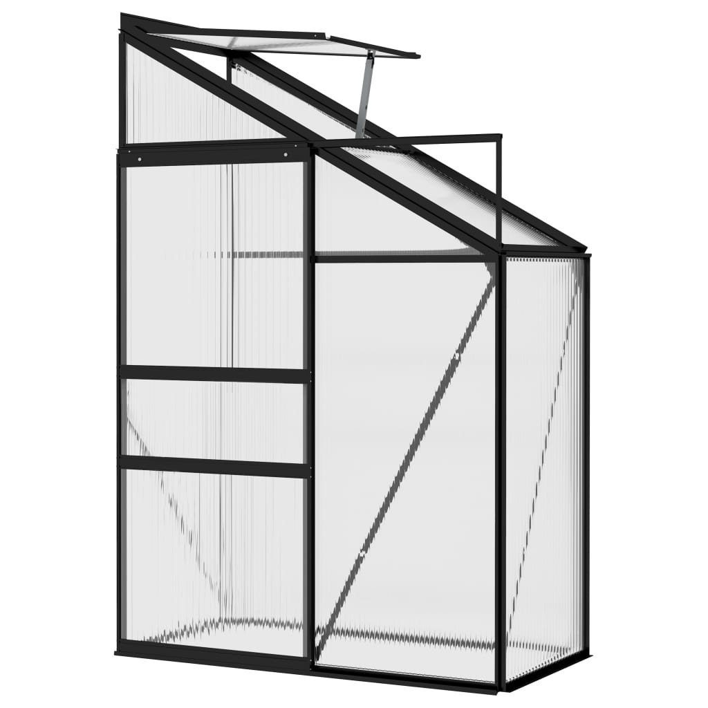 vidaXL Gewächshaus Gewächshaus Anthrazit Aluminium 1,38 m³