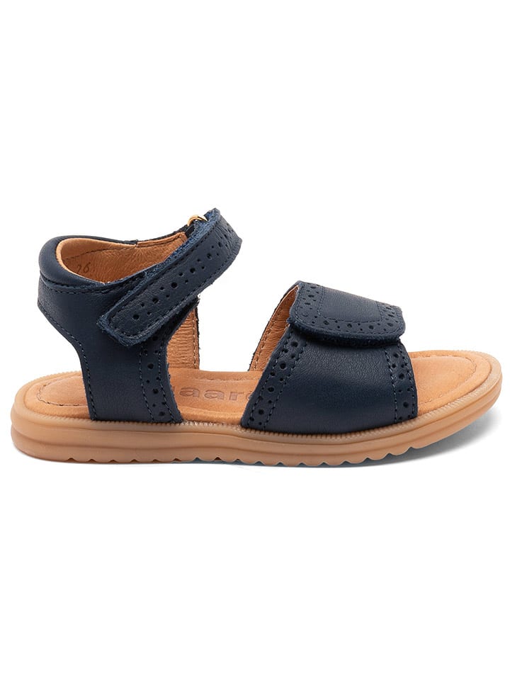 bisgaard Leder-Sandalen in Dunkelblau günstig kaufen