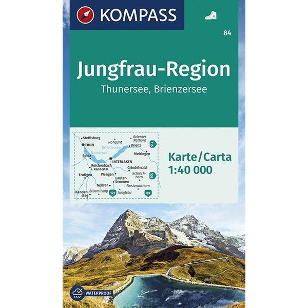 Jungfrau-Region - Thunersee - Brienzersee 1 : 40 000 - Wanderkarte