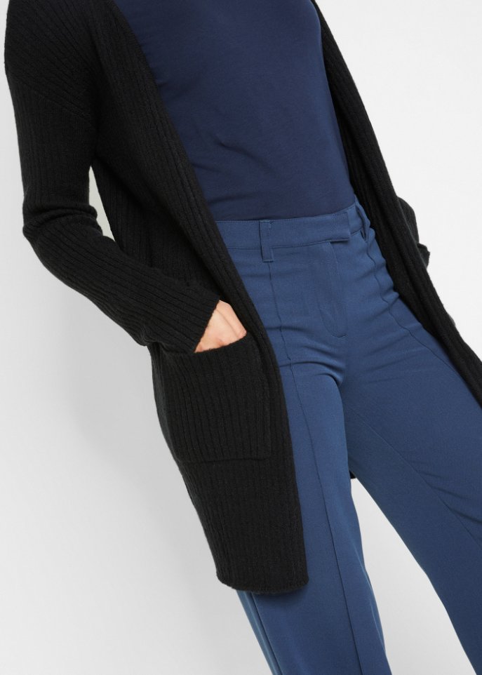 Strickjacke in breiter Rippenstruktur