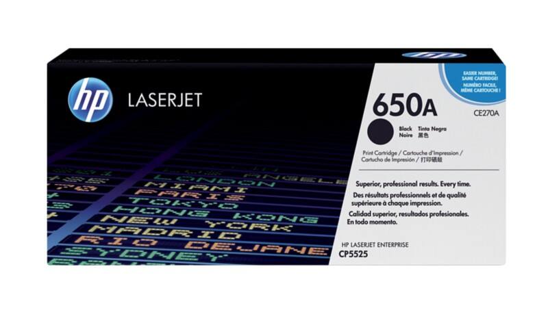 HP 650A Original Tonerkartusche CE270A Schwarz