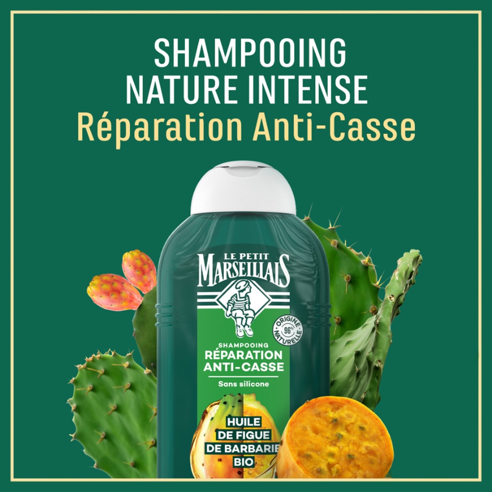 le petit marseillais Shampooing Infusion Réparation, Calendula BIO & Figue de Barbarie BIO, 250ml Shampoing